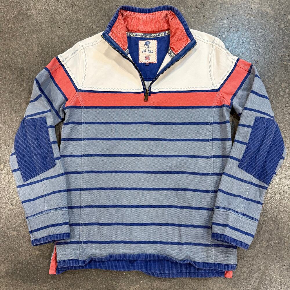 Fat Face The Airlie Quarter Zip Pullover Sweater Blue Men’s Size XS